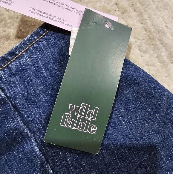 NWT wild fable dark wash denim mini skirt multiple sizes - Picture 2 of 5